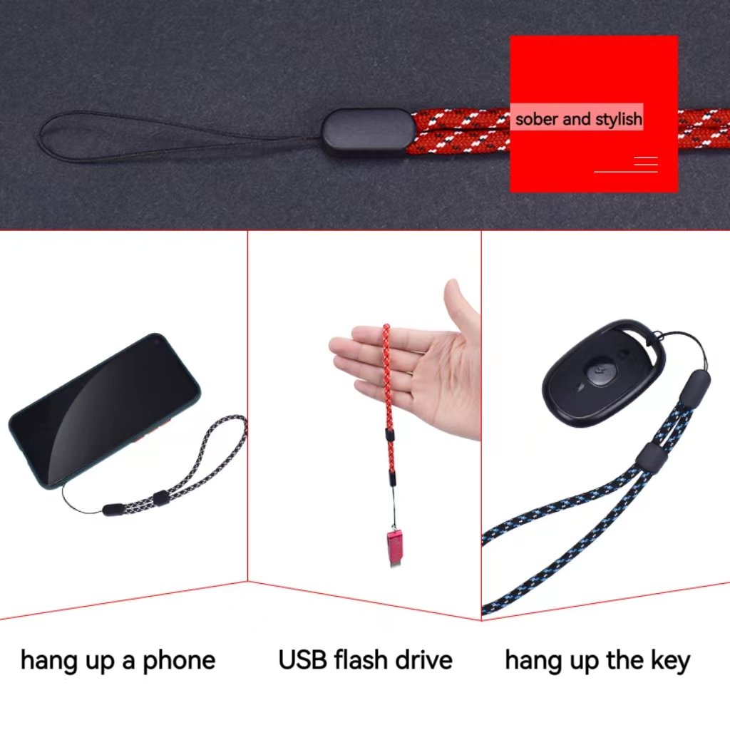 Hot selling multi-color cheap lanyard custom logo wrist keychain short strap lanyard promotional lanyard