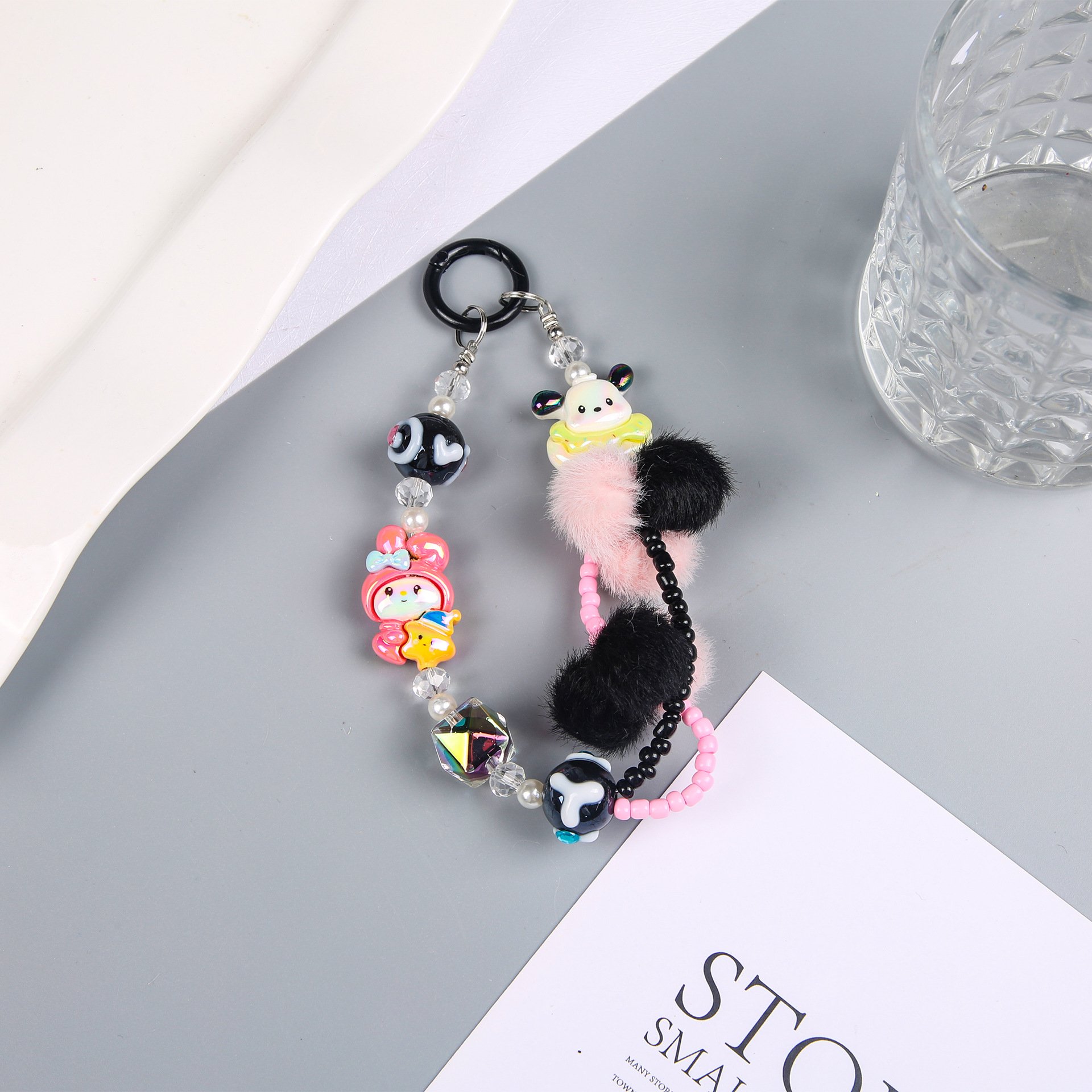 Lilangda Sweet Girl Handmade Beaded Mobile Phone Chain Keychain Beads Durable Women's Rope Chain Fashion Casual Jewelry Gift