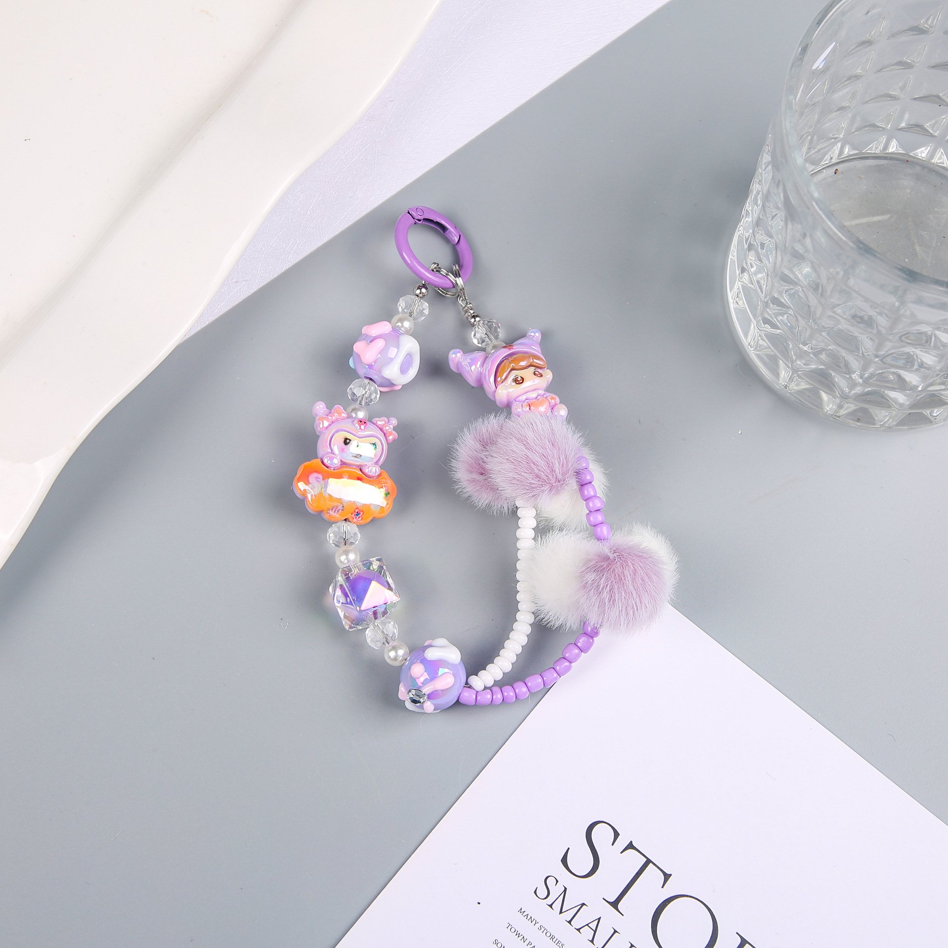 Lilangda Sweet Girl Handmade Beaded Mobile Phone Chain Keychain Beads Durable Women's Rope Chain Fashion Casual Jewelry Gift