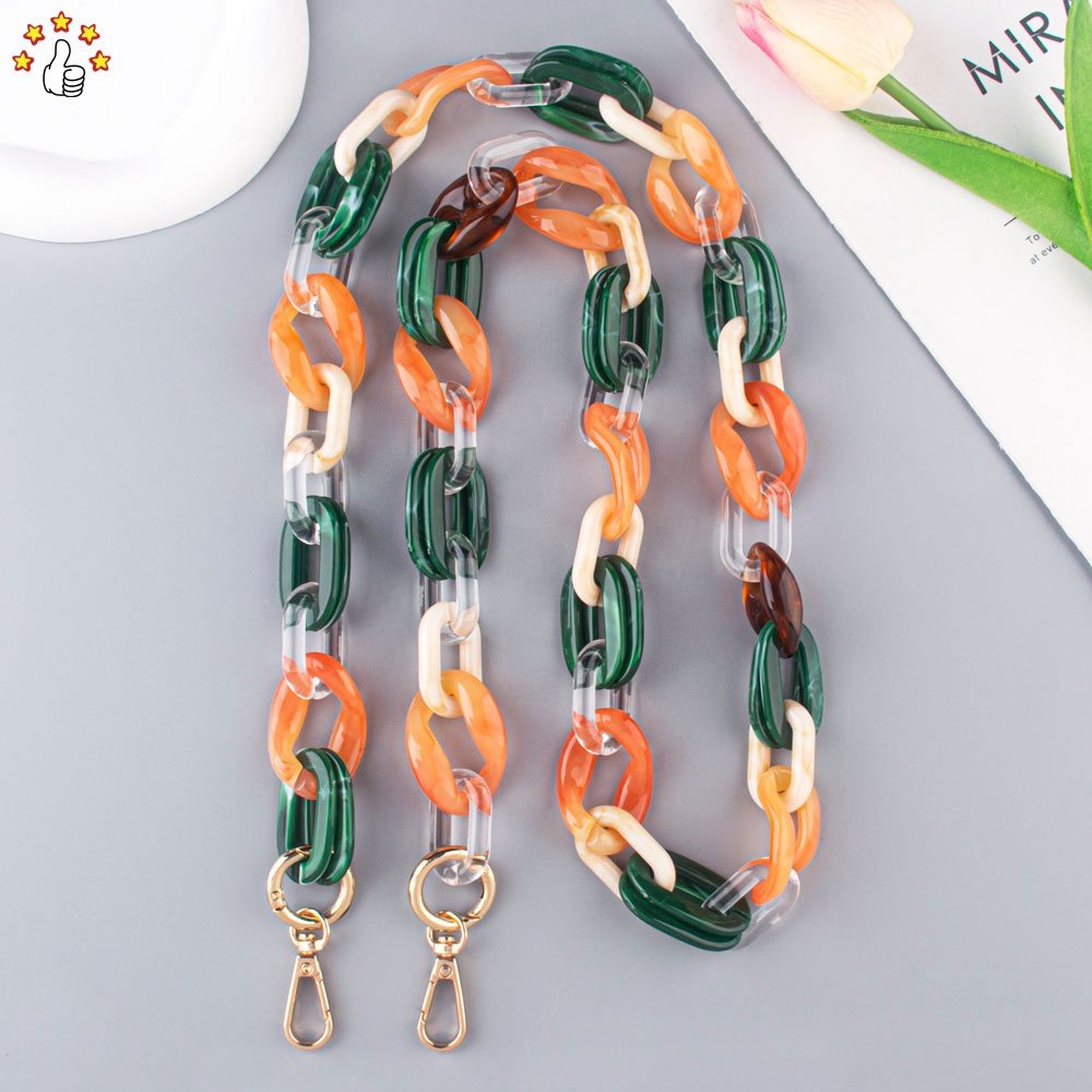 Fashion Style Acrylic Phone Chain Colorful Bag Accessories Mobile Phone Charm Anti-loss For Women Girl's