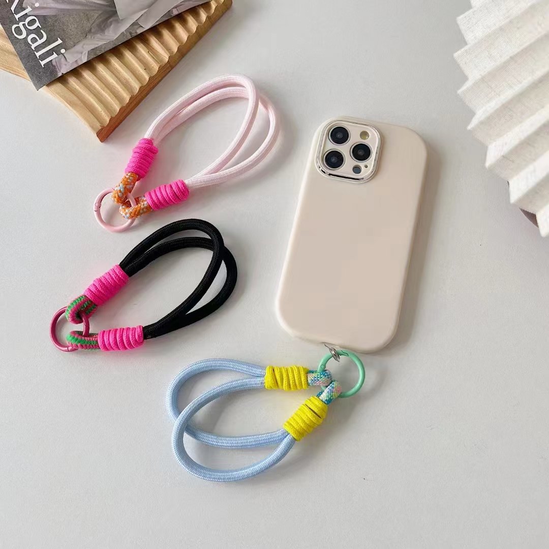 Portable Anti-Loss Key Chain Mobile Phone Strap Wristband with Short Rope for Men Women Personalizable Mobile Phone Accessory
