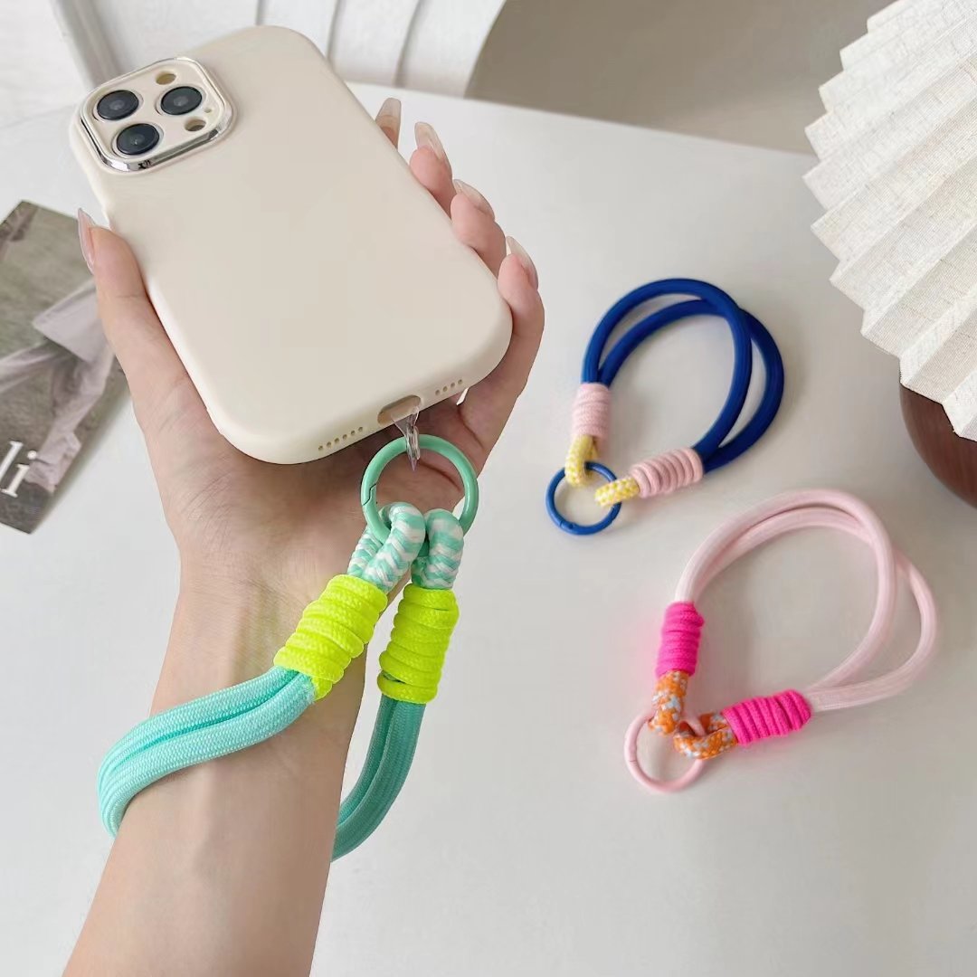 Portable Anti-Loss Key Chain Mobile Phone Strap Wristband with Short Rope for Men Women Personalizable Mobile Phone Accessory
