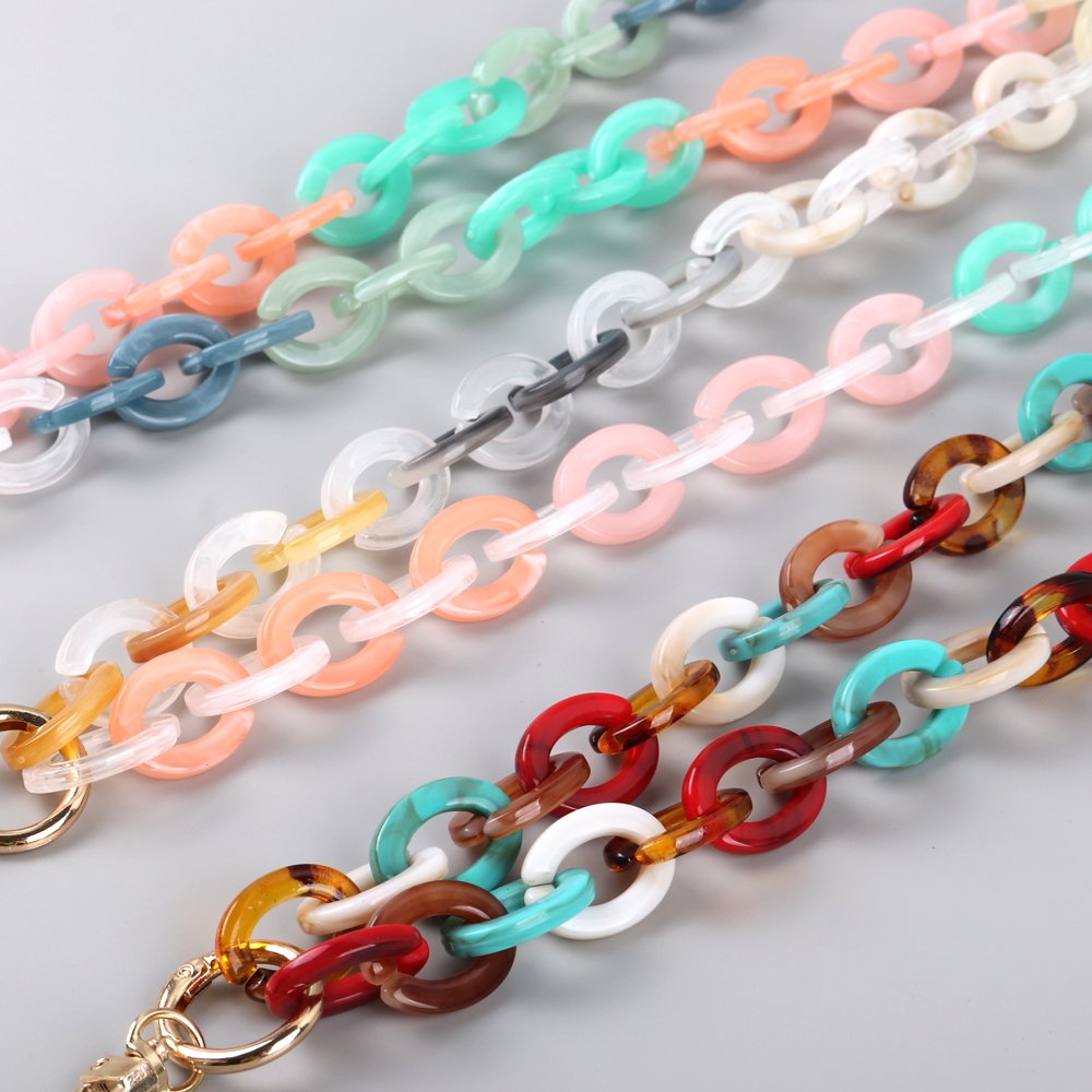 Hot New Summer Mobile Phone Anti-loss Chain Acrylic 80cm Long Neck Phone Chain Amber Custom Temperament Retro Leopard Women FS