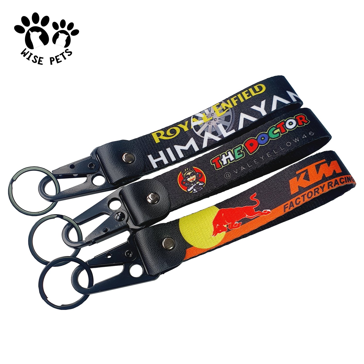 Factory Direct Supply Car Brand Modification Culture Climbing Short Olecranon Wrist Lanyard Strap Pendant Motorcycle Keychain