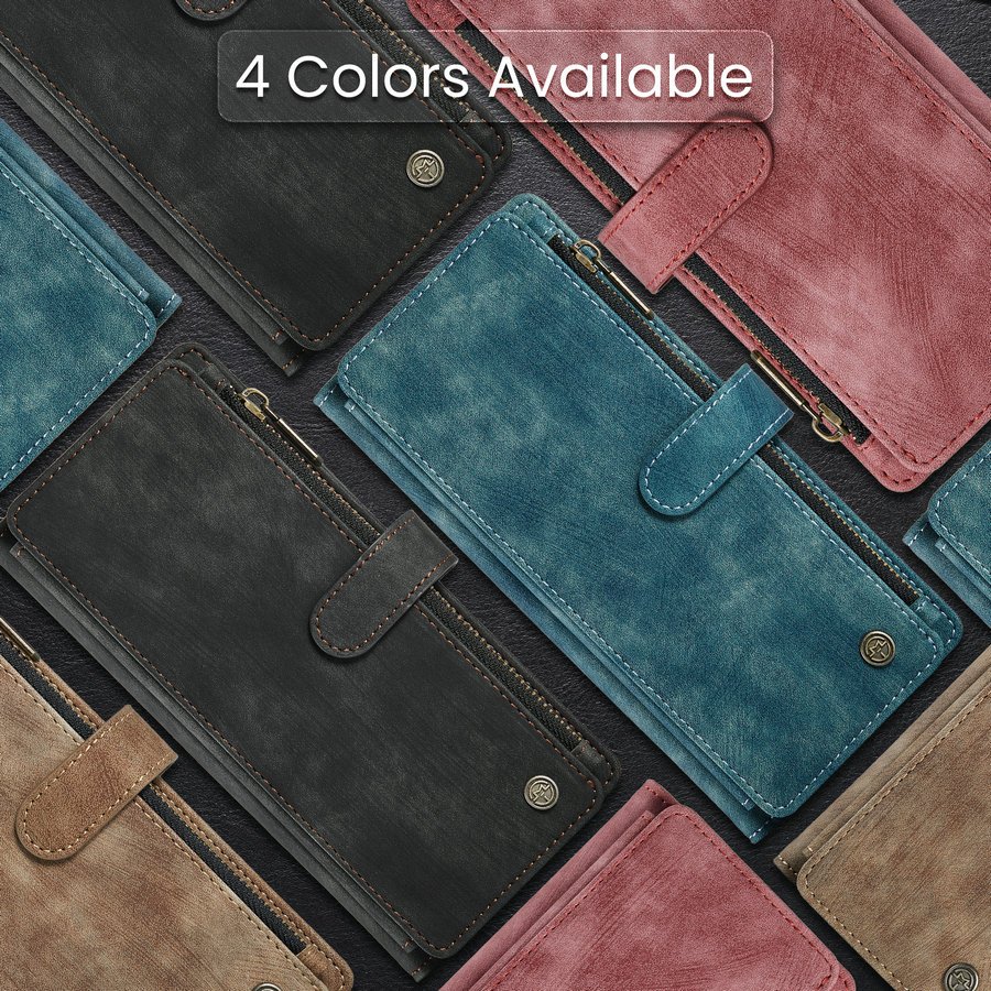 2024 New Trending for Samsung Galaxy Z Fold 6 Case With Wrist Strap Portable Card Holder for Samsung Z Fold 6 5 4 Wallet Case
