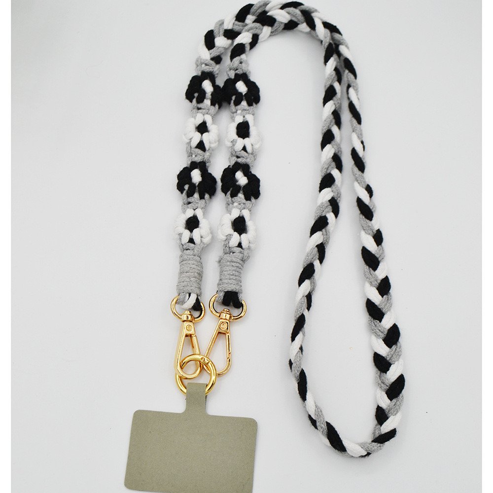 Japanese daisy mobile mobile phone Lanyard Side Back mobile phone Chain Fashion Telephone Lanyard Pure Hand-woven Rope