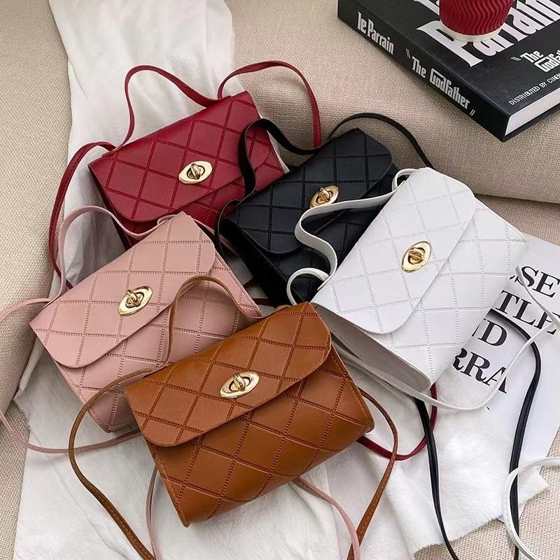 2024 Handheld handbag embossed small square bag slung spot shoulder 2024 Mini storage kid's girls women outdoor