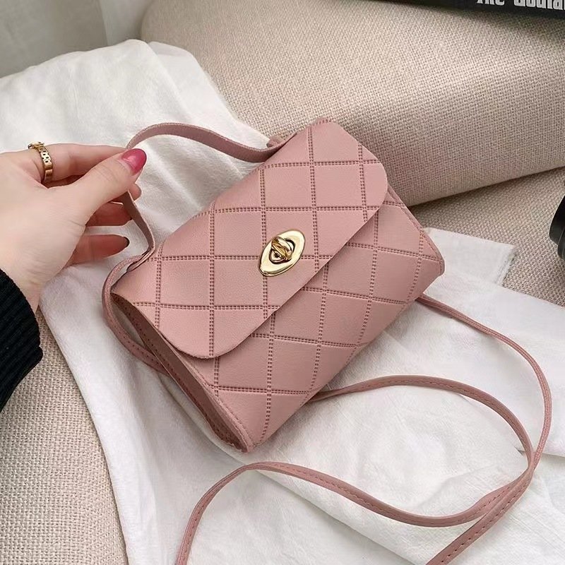 2024 Handheld handbag embossed small square bag slung spot shoulder 2024 Mini storage kid's girls women outdoor