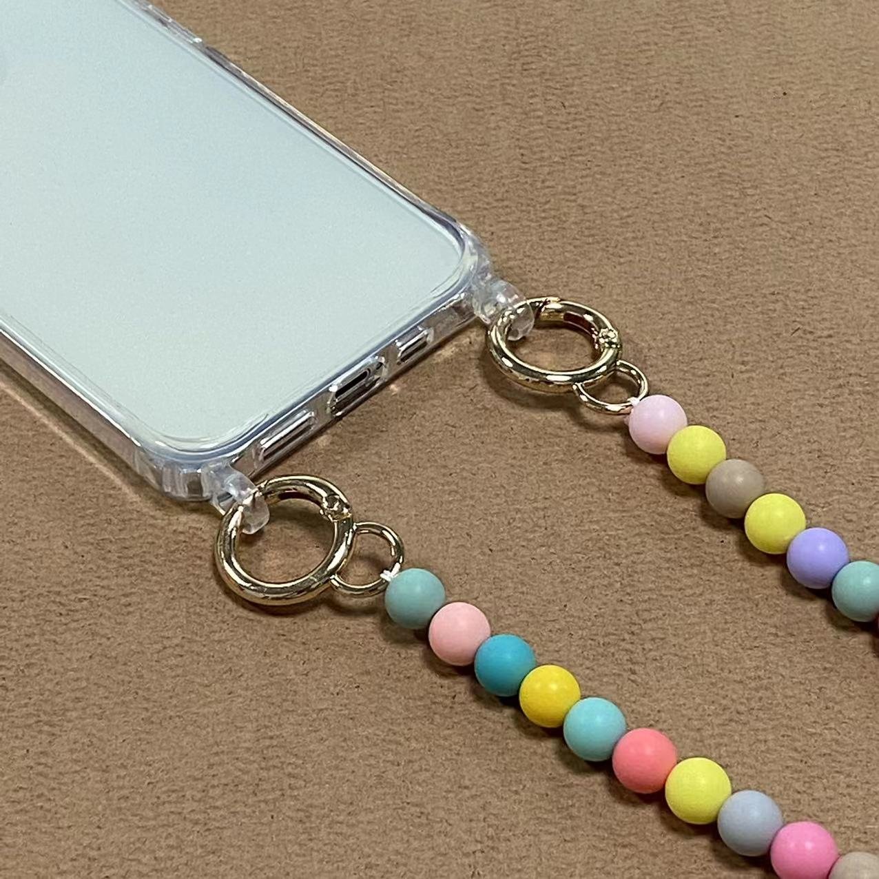 Luxury Chain Necklace Cord Transparent Phone Case for iPhone 16 15 14 13 12mini 11 Pro Xs Max X Xr Lanyard Neck Strap