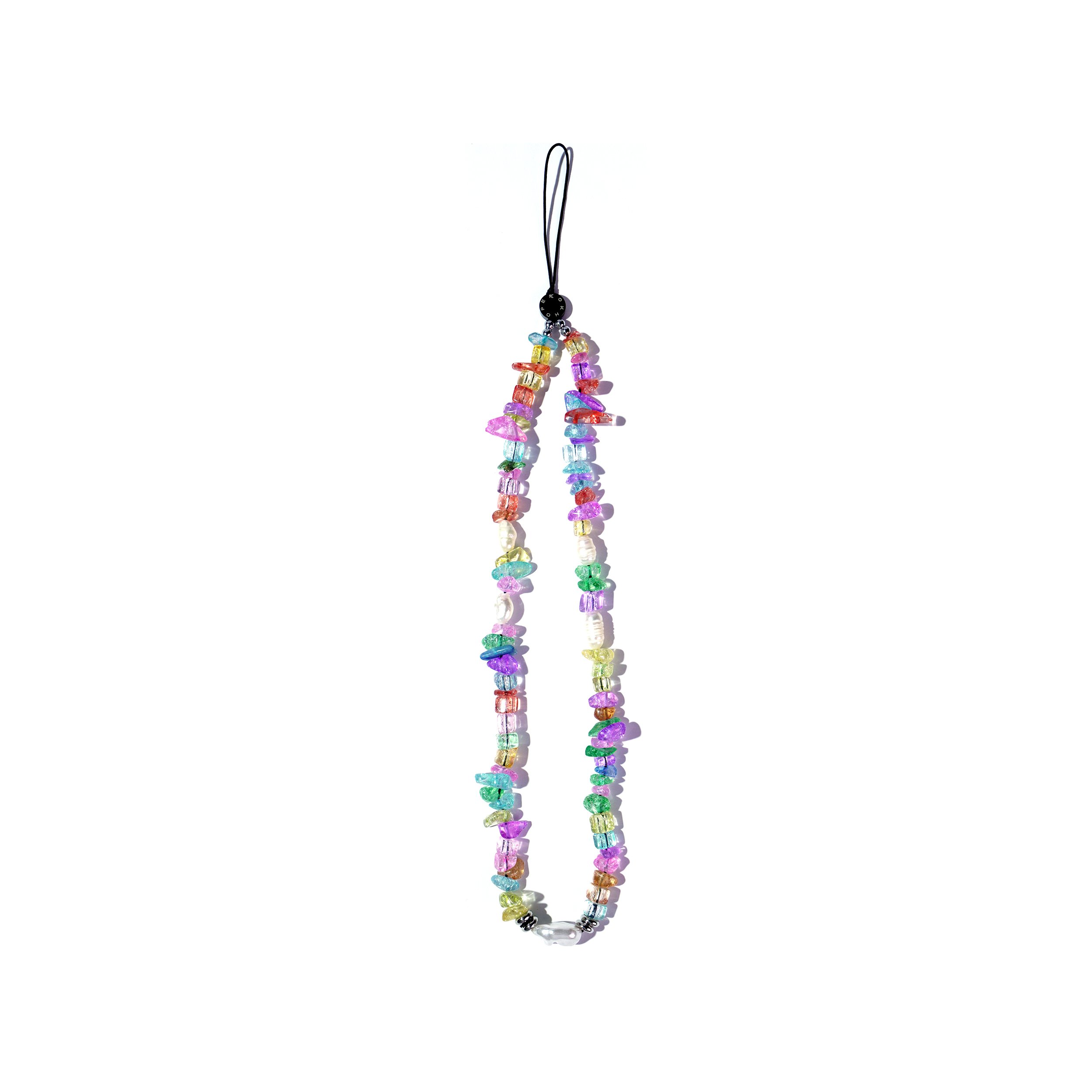 Fashion Acrylic Resin Crystal Bead Phone Lanyard Strap Summer Cute Gummy Bear Beaded Mobile Phone Chain
