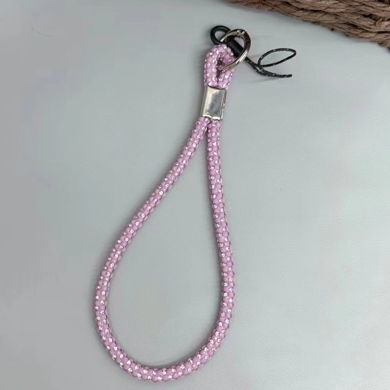 Colorful Diamond Wrist Lanyard Mobile Phone Straps Nylon rope Straps for Phone case Camera Keychains USB Flash Drive Car key