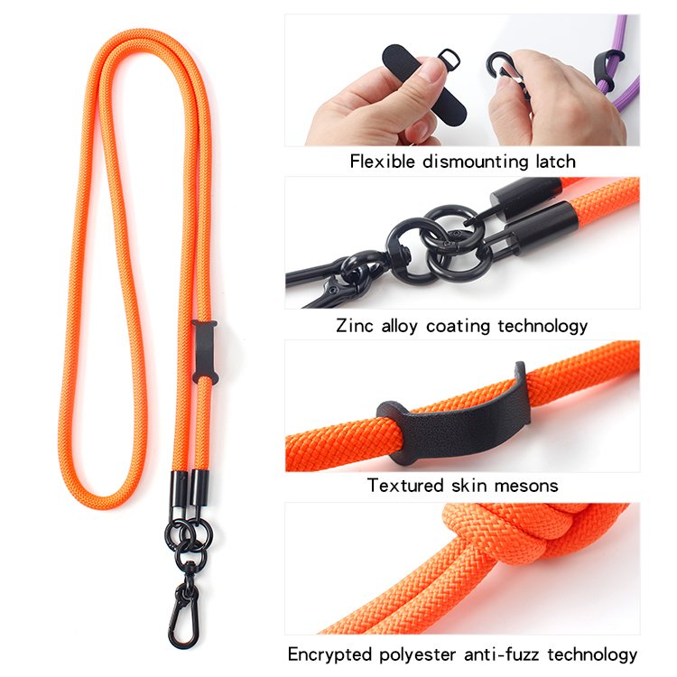 Fast Shipping Cell Phone Lanyard 120cm Crossbody Shoulder Adjustable Detachable Patch Mobile Universal Phone Strap