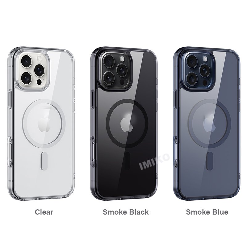 Premium Anti Yellow Bayer case for iPhone 16 15 14 13 Pro max case transparent covers with Magnetic
