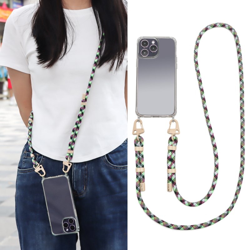 YLDS Adjustable Long Universal Crossbody Double Hooks Mobile Phone Strap Holder Phone Lanyard Durable Cell Phone Case Accessory