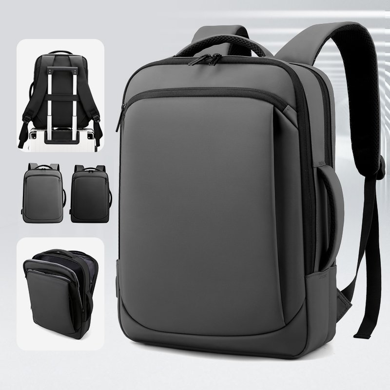 2024 New high quality computer backpacks Anti-theft USB charging men briefcase notebook bags business PU laptop backpack