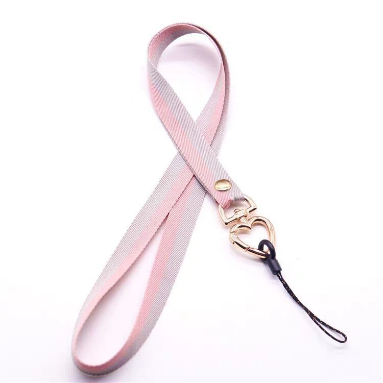 The new heart buckle mobile phone lanyard network red lanyard can be detachable lanyard wholesale