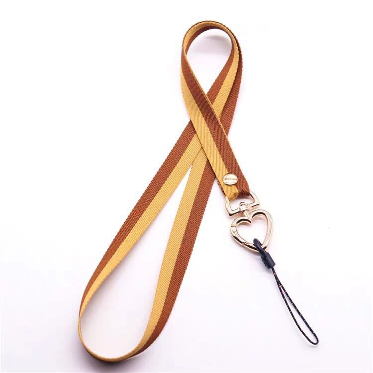 The new heart buckle mobile phone lanyard network red lanyard can be detachable lanyard wholesale