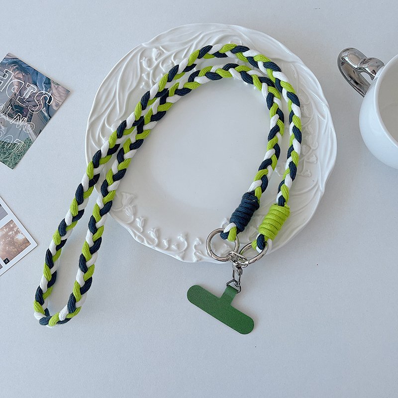 High Quality Custom Wholesale Dark Green Mobile Phone Case Holder Lanyard Straps Polyester Material Universal for All Devices