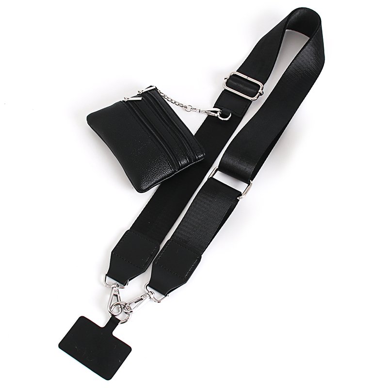 Amazon Hot Sale Phone Strap With Zippered Pouch Clip And Go Strap For Phone With Wallet Crossbody Phone Lanyard Crossbody
