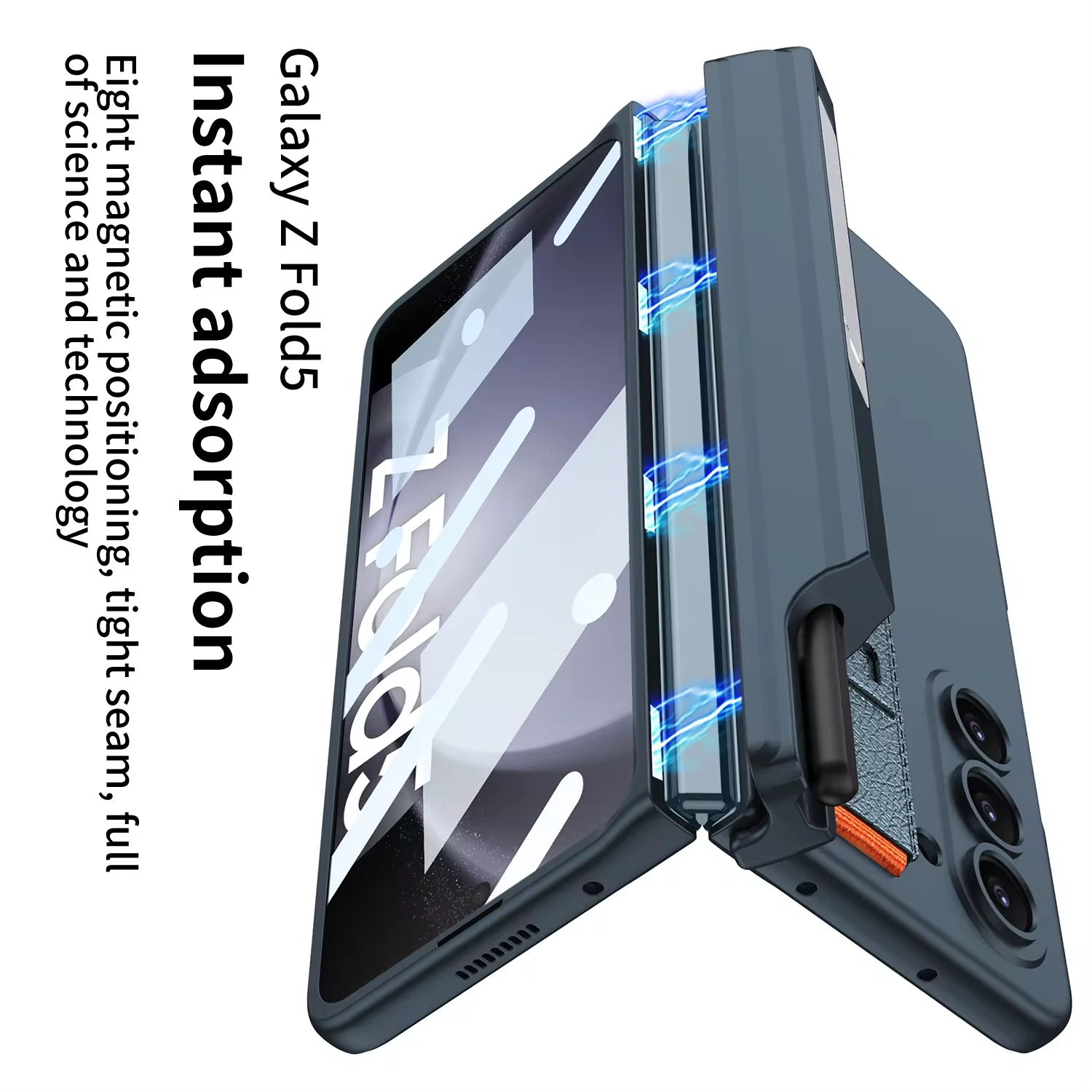 with Pen Slot Elastic Wrist Strap Magnetic Hinge Bracket Shell Membrane Integrated Cover Phone Case For Samsung Z Fold 6