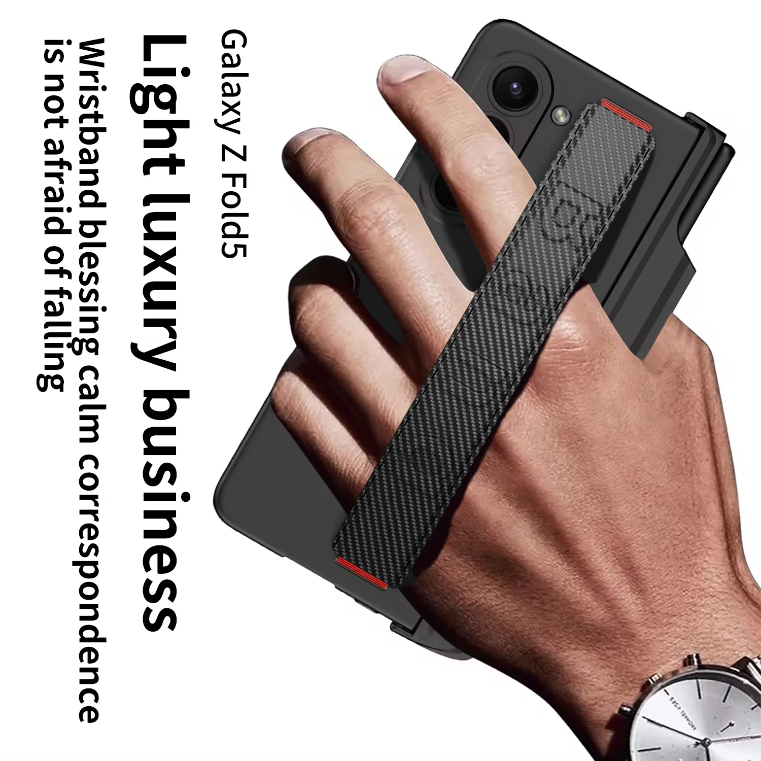 with Pen Slot Elastic Wrist Strap Magnetic Hinge Bracket Shell Membrane Integrated Cover Phone Case For Samsung Z Fold 6