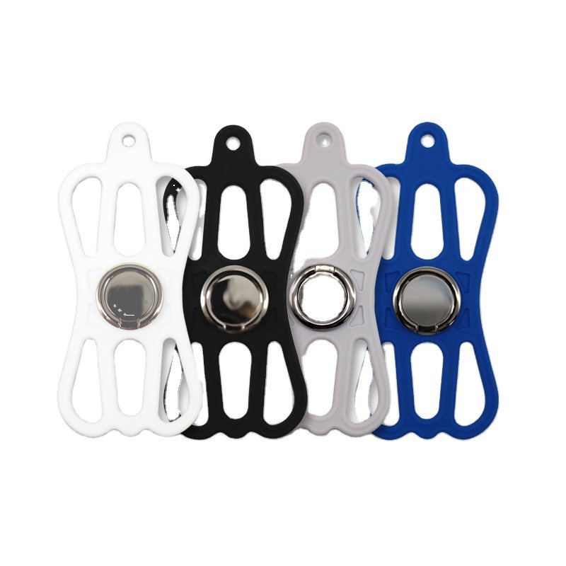 Custom Logo Universal Silicone Case with Buckle Ring Holder Refine Factory Promotional Cell Phone Lanyard Mobile Phone case