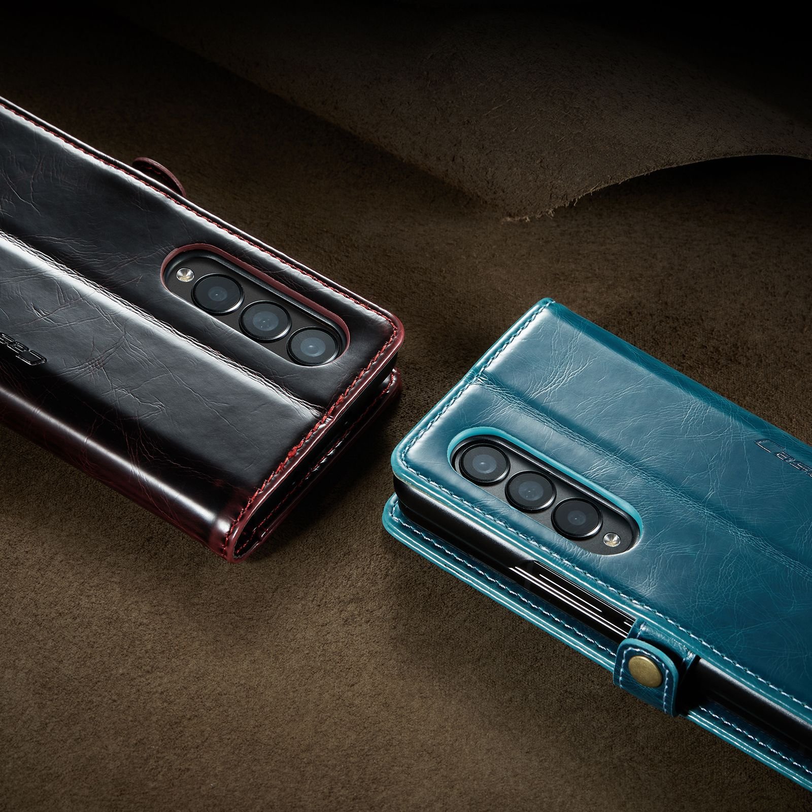 High Quality fold 3 New Leather Mobile Phone Case For Samsung Galaxy Z fold 3 Phone Case Back Cover card holder