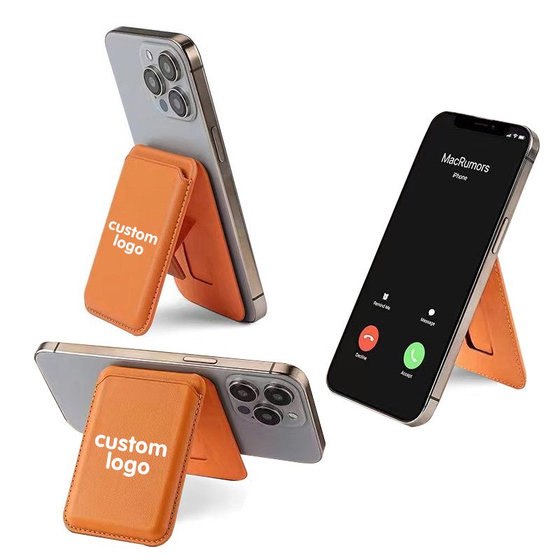 Custom logo Magnetic Wallet Magnetic Wallet New 2024 Credit Card Holder Wallet with phone grip for iPhone 16 15 14 case