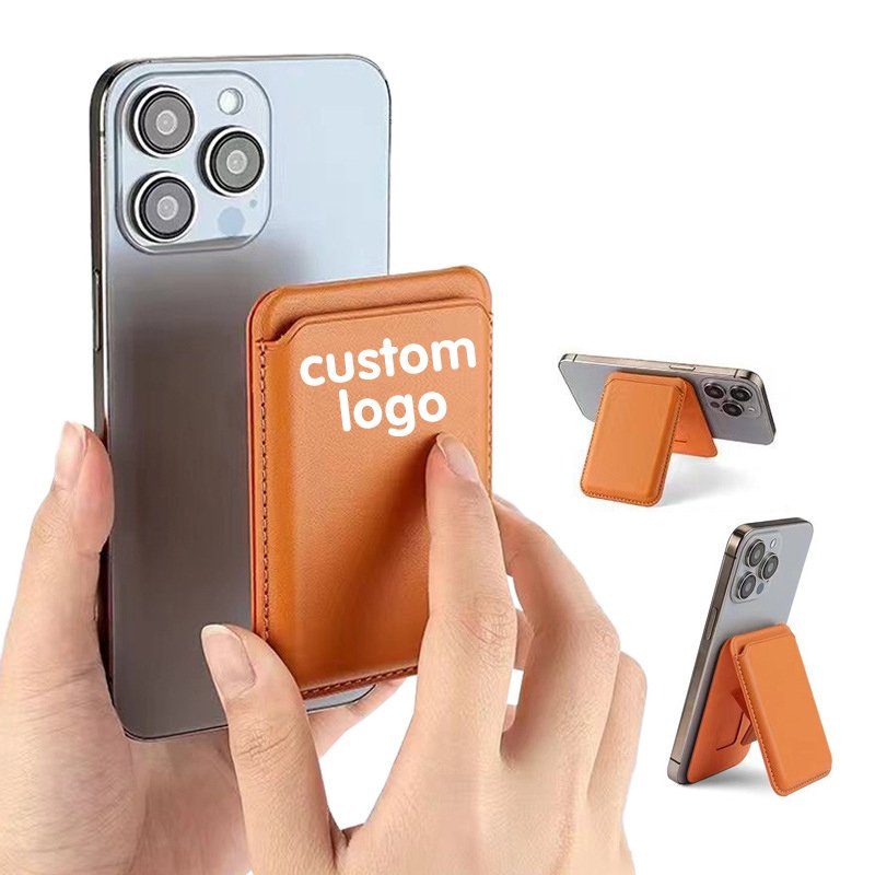 Custom logo Magnetic Wallet Magnetic Wallet New 2024 Credit Card Holder Wallet with phone grip for iPhone 16 15 14 case