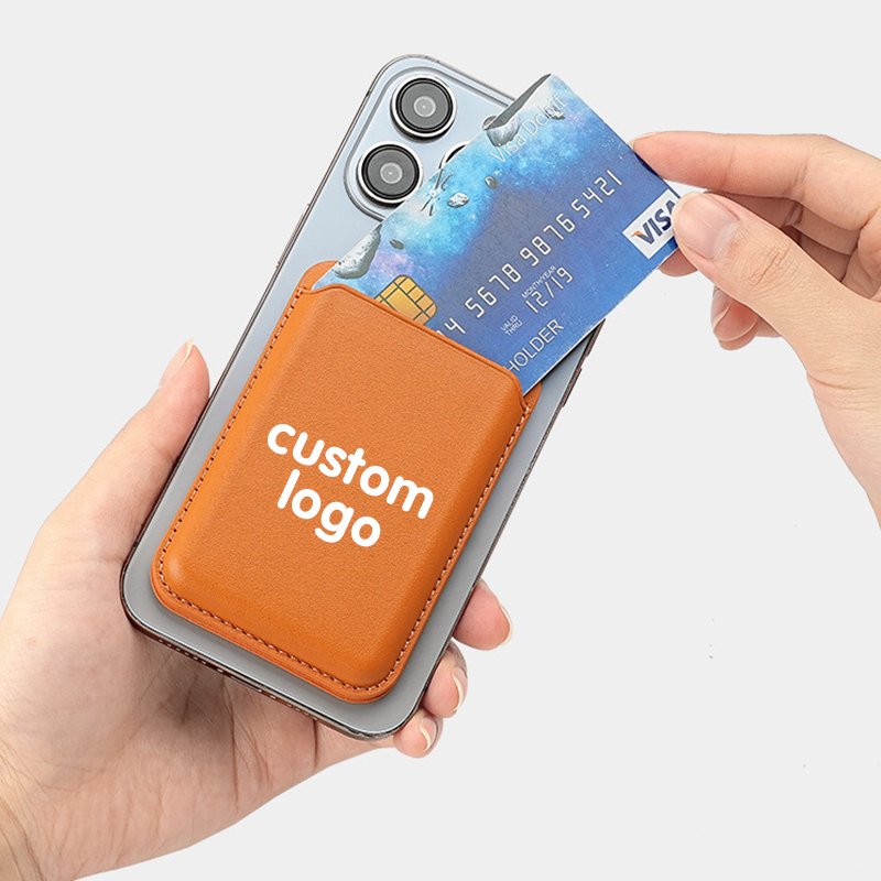 Custom logo Magnetic Wallet Magnetic Wallet New 2024 Credit Card Holder Wallet with phone grip for iPhone 16 15 14 case