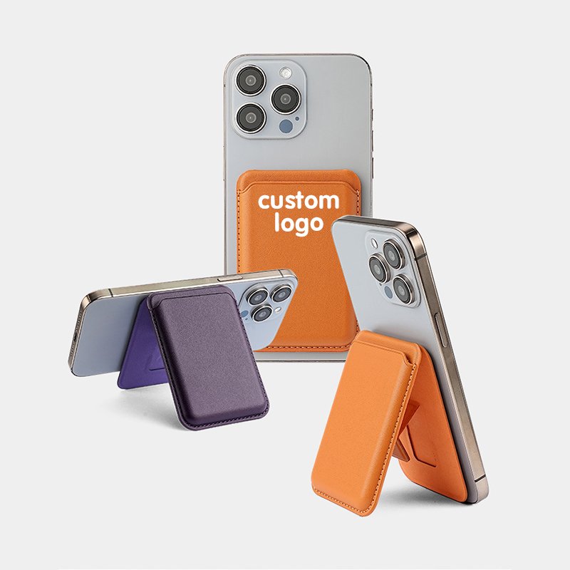 Custom logo Magnetic Wallet Magnetic Wallet New 2024 Credit Card Holder Wallet with phone grip for iPhone 16 15 14 case