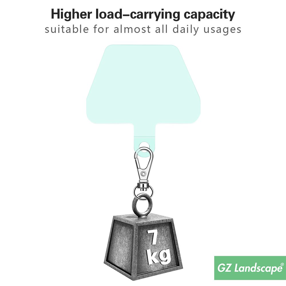 EU US patent adjustable long necklace mobile phone strap pad patch tab tether universal transparent cell phone lanyard