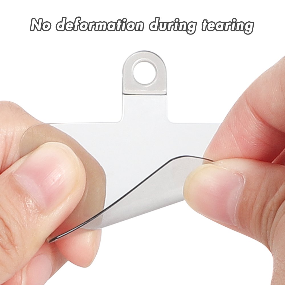 EU US patent adjustable long necklace mobile phone strap pad patch tab tether universal transparent cell phone lanyard