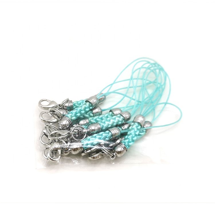 Universal hand polyester weave mobile phone strap braid case lanyard strap with lobster clasp