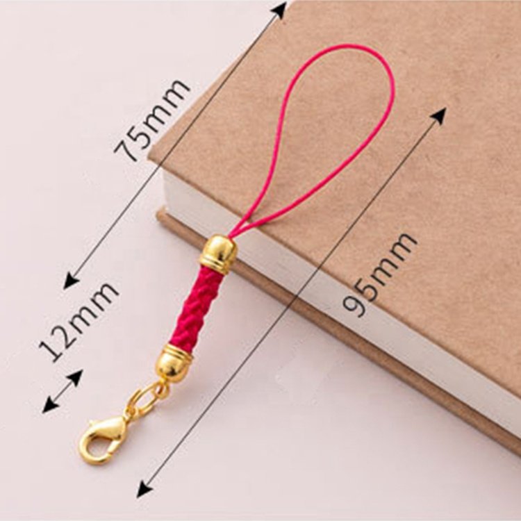 Universal hand polyester weave mobile phone strap braid case lanyard strap with lobster clasp