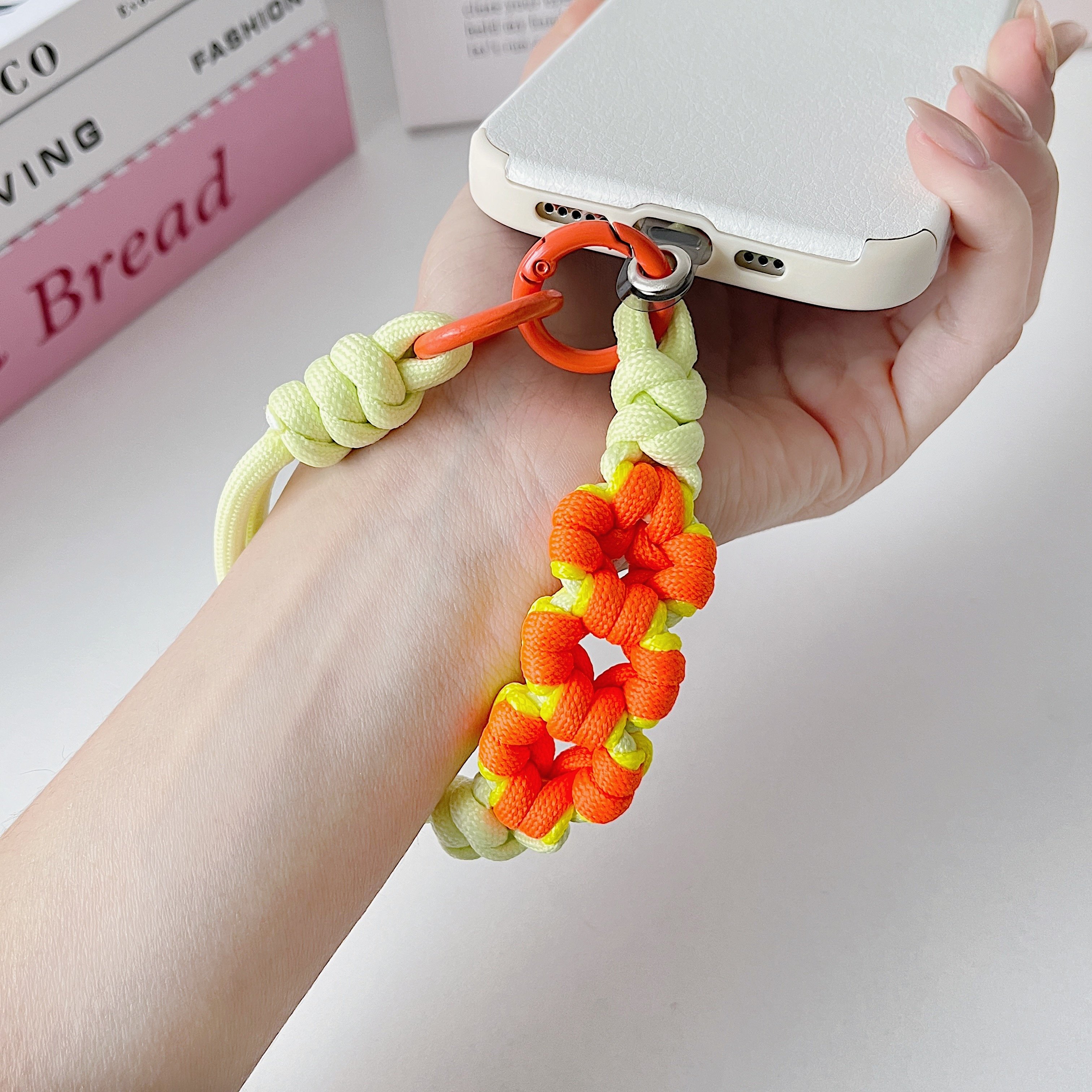 New Cell Phone Accessories Polyester Hand Wrist Straps Lanyards Patch to Prevent Phone Loss Mobile Phone Chain Charm Bracelet