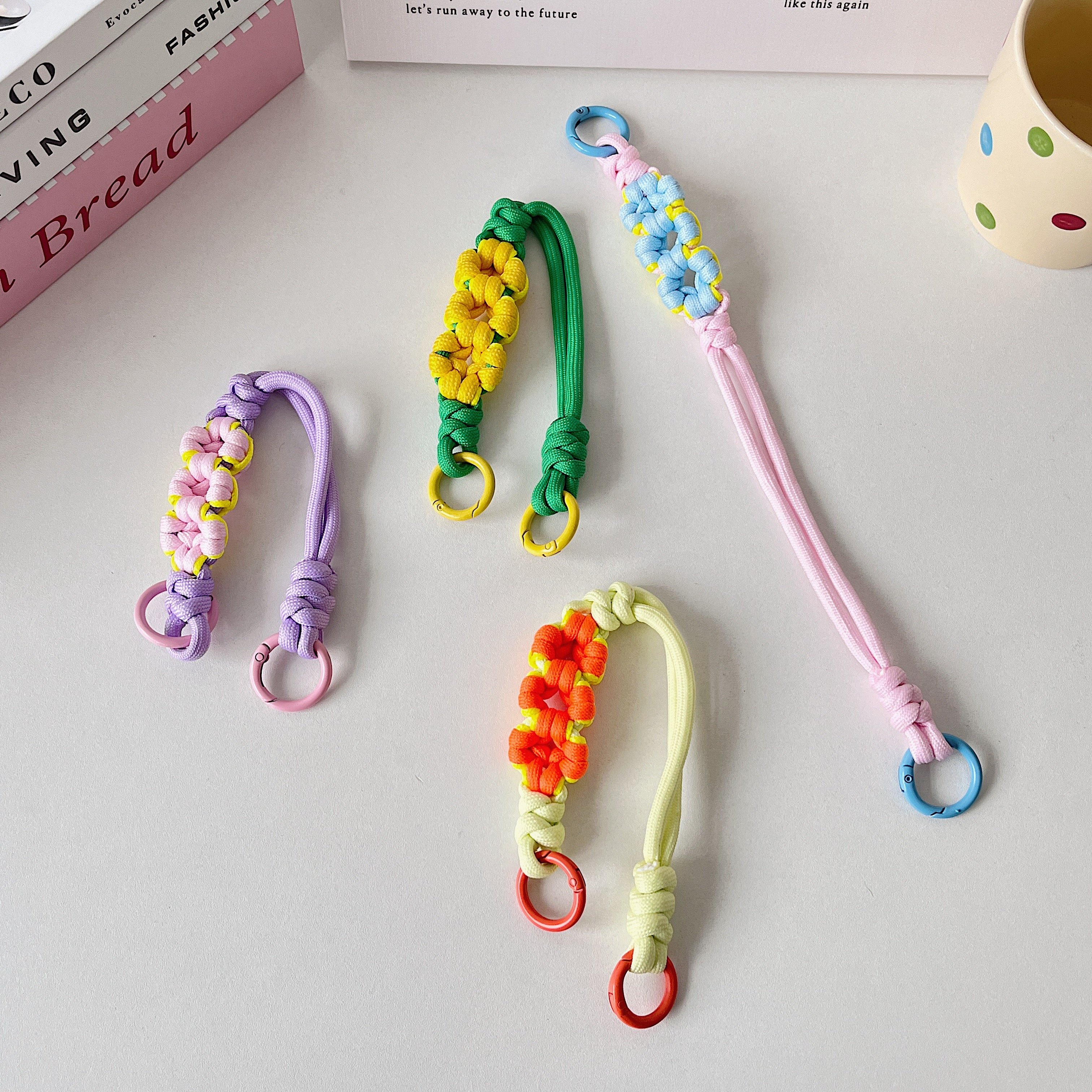 New Cell Phone Accessories Polyester Hand Wrist Straps Lanyards Patch to Prevent Phone Loss Mobile Phone Chain Charm Bracelet