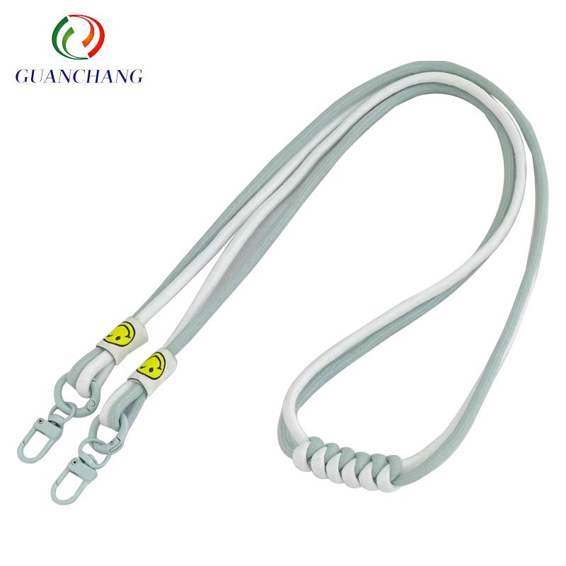 Wholesale Handmade Nylon Rope Braided Neck Lanyard for ID Badge Holder with Rotating Rope Clip for Phone Wallet Key