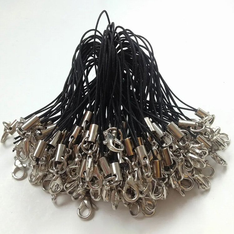 Colorful Phone Lanyard Polyester Mobile Strap Cord with Lobster Clasp for DIY Lanyards Keychain Chain Craft Findings
