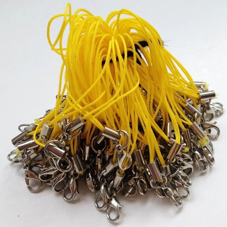 Colorful Phone Lanyard Polyester Mobile Strap Cord with Lobster Clasp for DIY Lanyards Keychain Chain Craft Findings