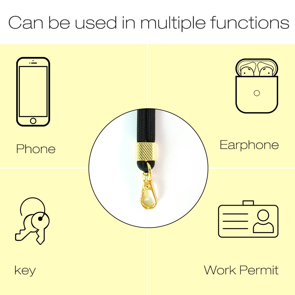 Multifunctional Universal Silk Ribbon Phone Lanyard Phone Strap Beads Phone Lanyard Crossbody Nylon Patch Phon lanyard necklace