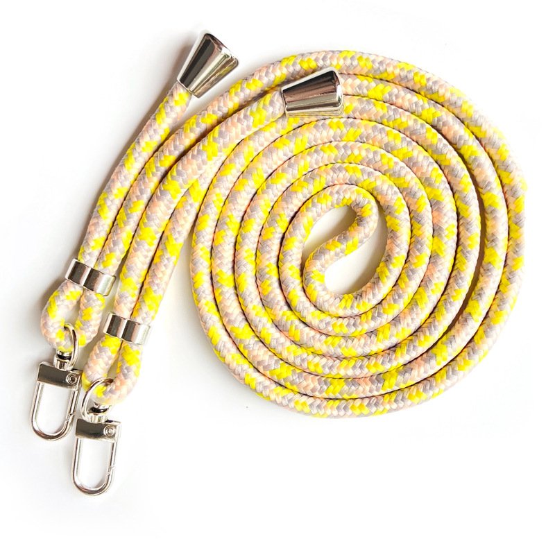 Popular round rope phone straps with double buckles for phone clip adjustable long cross body shoulder phone lanyard