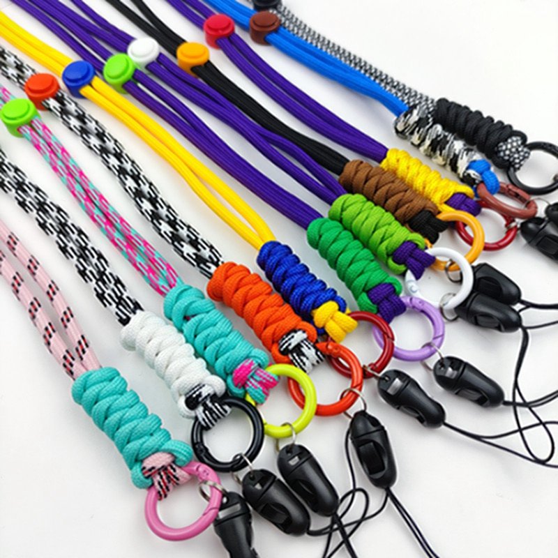 Custom polyester Slant Nylon wrist braided universal mobile phone lanyard children's neck lanyard Polyester lanyard