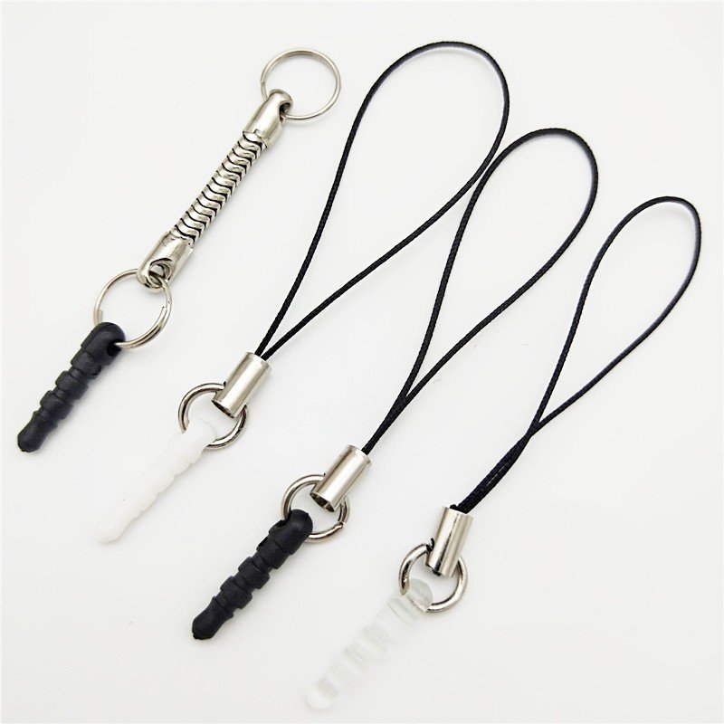 Nylon Lanyard Phone Strap Circle String Double Loop Ring Lobster Hook Pendant Rope For Jewelry Accessories Doll Toy Phone Straps