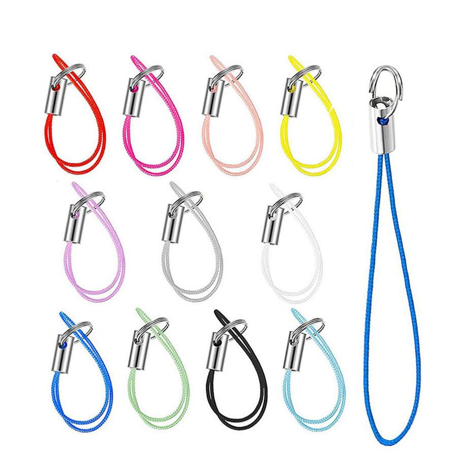 Nylon Lanyard Phone Strap Circle String Double Loop Ring Lobster Hook Pendant Rope For Jewelry Accessories Doll Toy Phone Straps