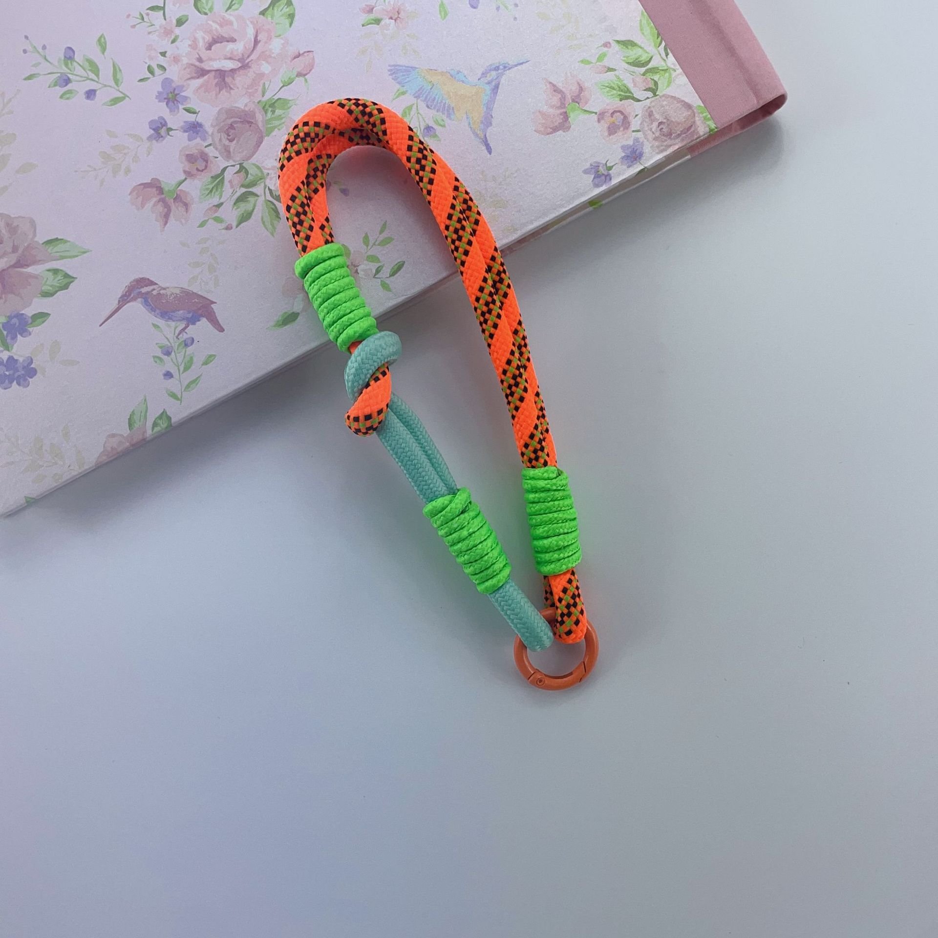 Key Chain Anti Lost Universal Short Wrist Rope Twist Braids Nylon Colorful Hand Strap Phone Case Lanyard
