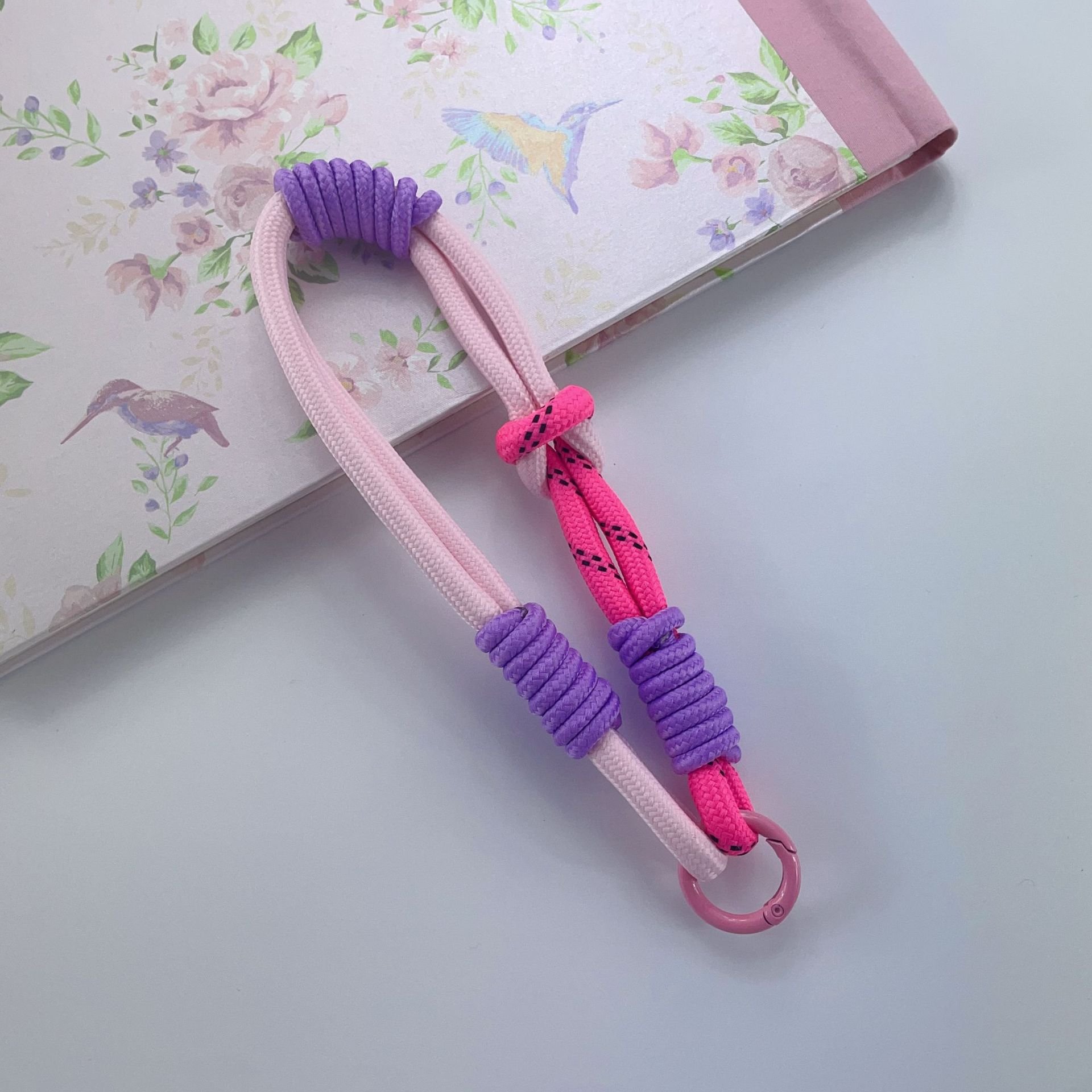 Key Chain Anti Lost Universal Short Wrist Rope Twist Braids Nylon Colorful Hand Strap Phone Case Lanyard