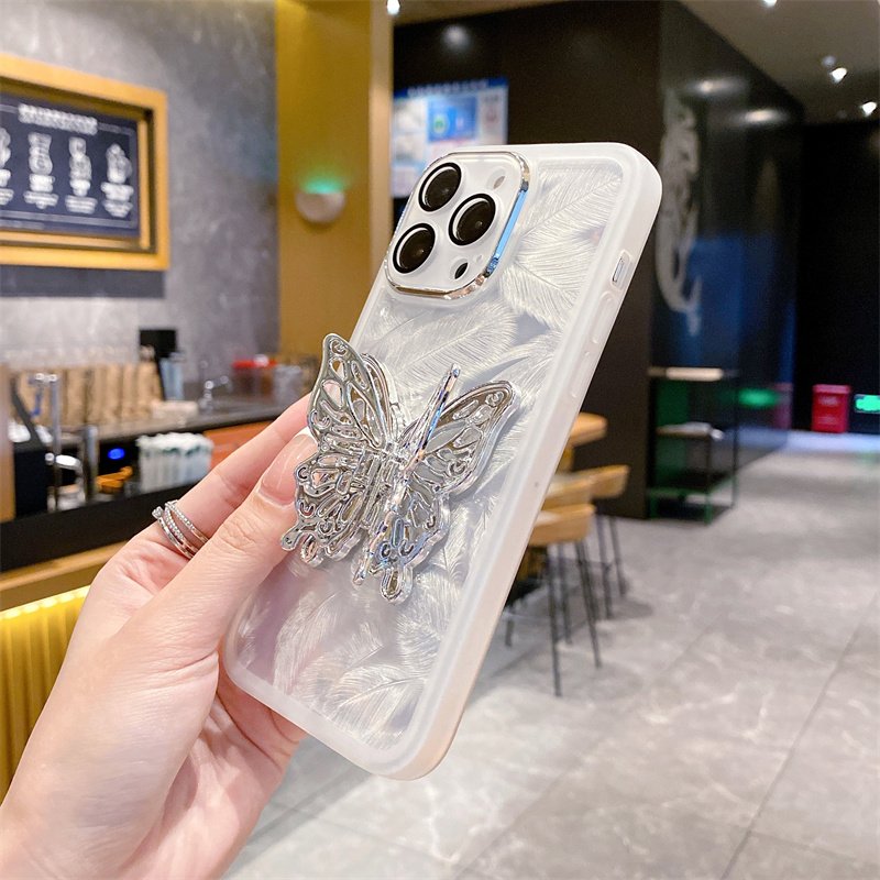Design butterfly holder camera protector phone case For Redmi K70 POCO X6 PRO A3 4G For Xiaomi tpu bags transparent back cover