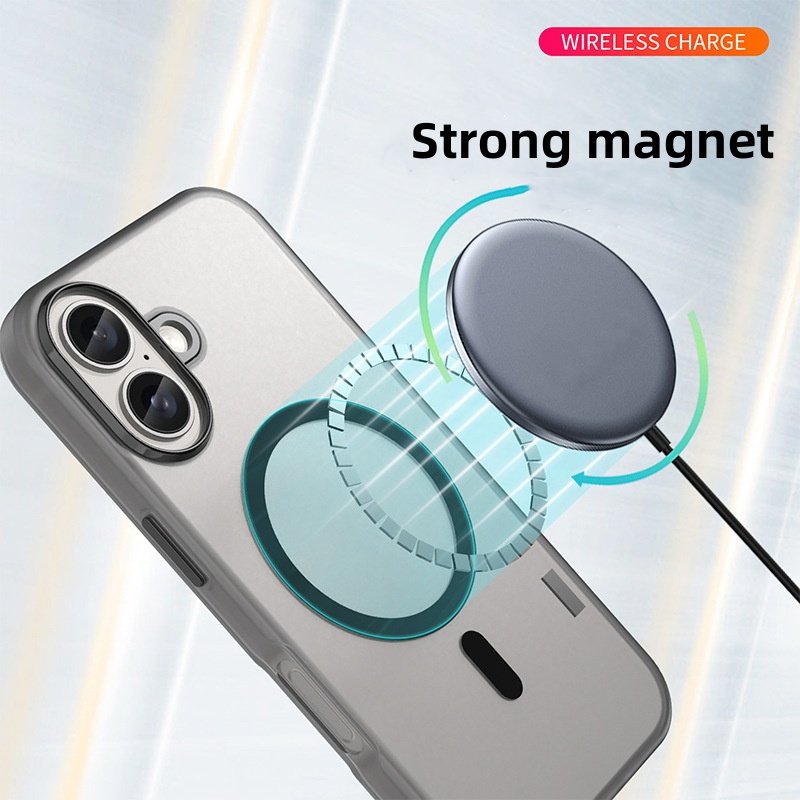 Colorful Magnetic Frosted Mobile Phone Case For iPhone 16 15 14 13 12 Pro max matte PC tpu translucency Shockproof Back Cover
