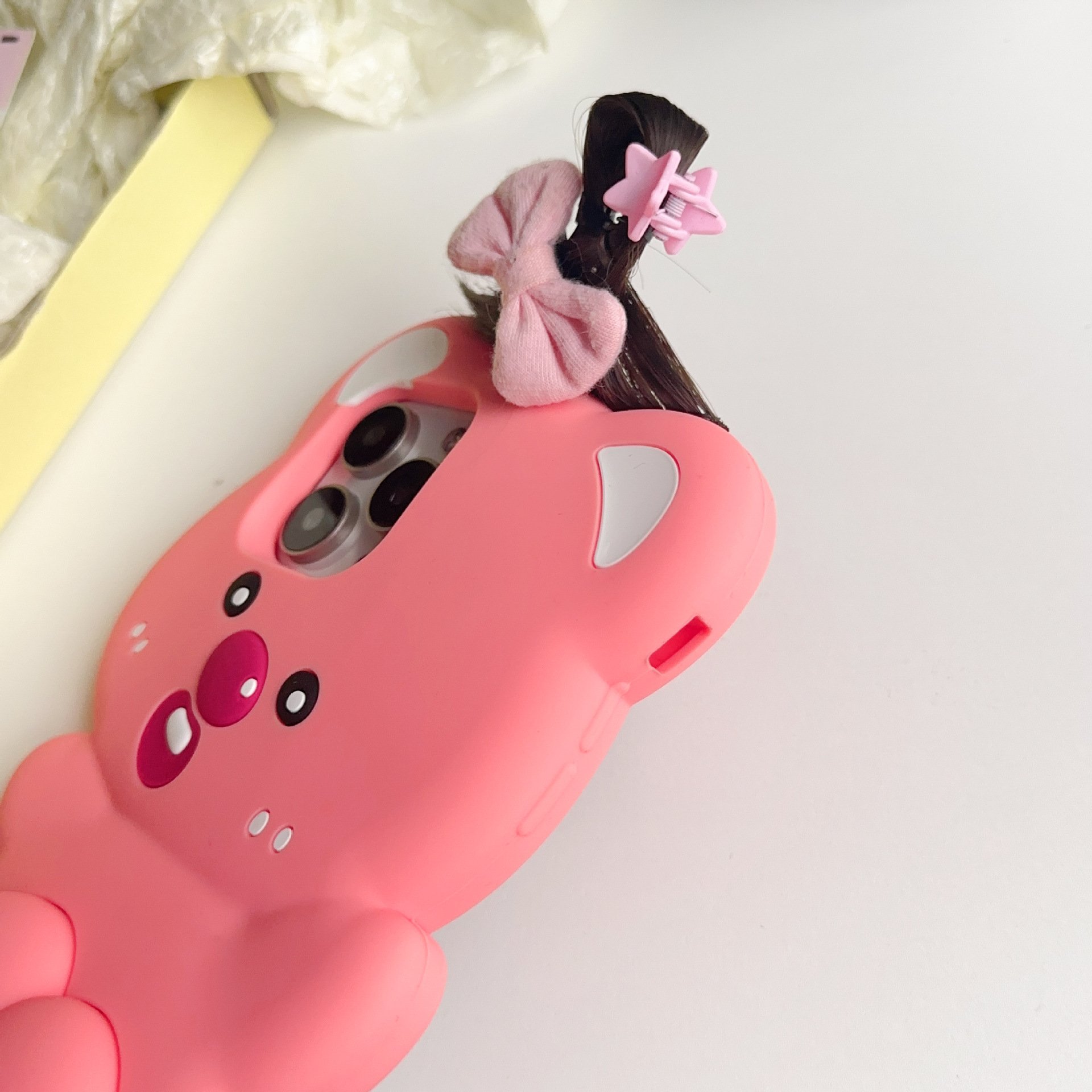 bangs Loopy Soft Buttocks Iphone Case Kawaii MINISO Cute Loopy Creative Girls New Phone Protective Case Anime Toys Fun Gifts